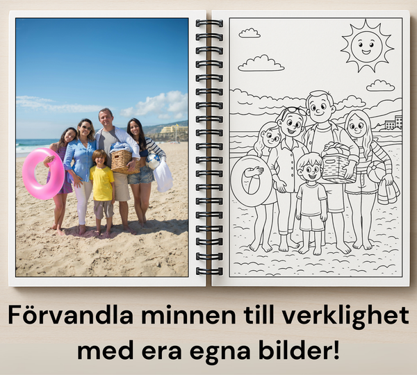 Ditt barns bilder – i deras egen målarbok – Målarboken